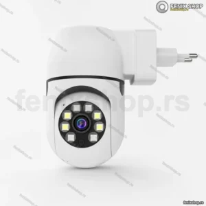 WiFi Kamera sa Utičnicom za Struju HD 8MP PTZ – Rotirajuća, Noćno Snimanje, V380 Pro