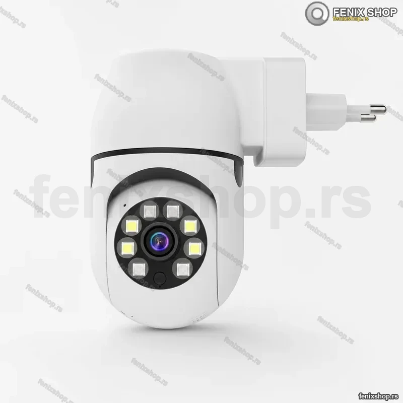 WiFi Kamera sa Utičnicom za Struju HD 8MP PTZ – Rotirajuća, Noćno Snimanje, V380 Pro WiFi Kamera sa Utičnicom za Struju HD 8MP PTZ – Rotirajuća, Noćno Snimanje, V380 Pro