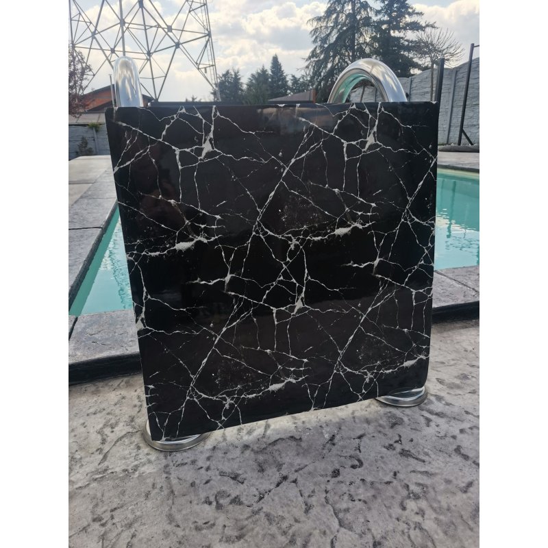 3D zidne obloge crni mermer 60x60 cm, 10 kom mermerne obloge crne - prednja strana