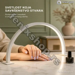 Stona LED lampa Half Moon 55 cm za manikir — 25W polumesec