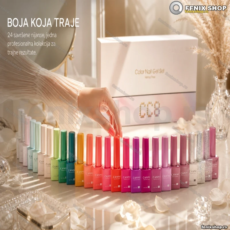 CANNI CC8 set gel lakova 30 bočica po 9 ml, HEMA free CANNI CC8 set gel lakova 30 bočica po 9 ml, HEMA free