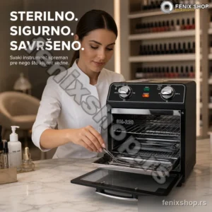 SM-220 sterilizator suvim vazduhom do 250°C — čelična unutrašnjost