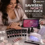 Poli gel set sa mini UV/LED lampom i 7 gelova za nadogradnju noktiju
