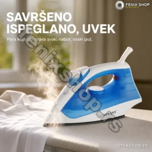 SOKANY 2073 parna pegla sa keramičkim postoljem 1400W