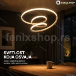 Prigušivi spiralni LED luster od aluminijuma sa daljinskim