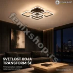 LED plafonjera 90W kvadratna 40x40 cm sa promenom temperature boje