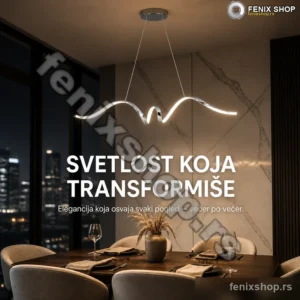 Lanekd SSTTD-996 hromirani luster 93 cm 24W LED sa daljinskim