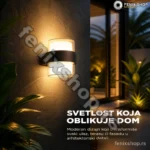 LED zidna lampa sa up-down efektom i akrilnim difuzorom