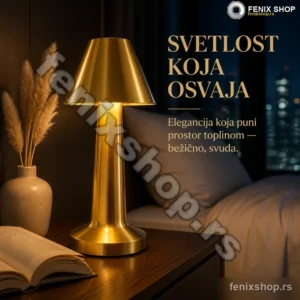 IXILUXE punjiva stona lampa zlatna, 24 cm, na dodir