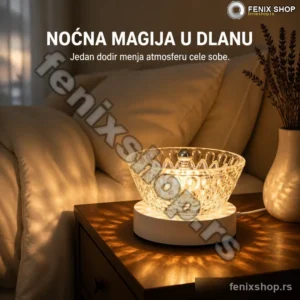 Punjiva stona lampa kruna RGB i 3 bele nijanse 21 cm