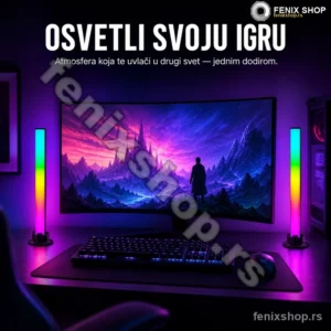 RGB svetlosni barovi 26 cm — par sa app kontrolom i muzičkom sinhronizacijom