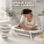 Sklopivi set za kupanje bebe 4u1 — kadica, kofa, bokal i lezaj