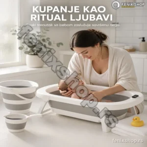 Sklopivi set za kupanje bebe 4u1 — kadica, kofa, bokal i lezaj