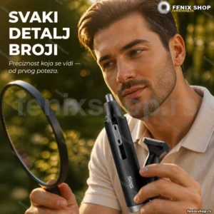 DSP 40007 punjivi trimer za nos, uši i bradu — 2u1 sa rotacijom 360°