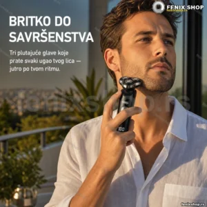 DSP 60017 punjivi rotacioni brijač sa 3 plutajuće glave
