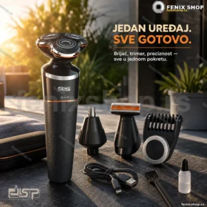DSP 60087A punjivi set za negu 4u1 — brijač, trimer, precizni trimer