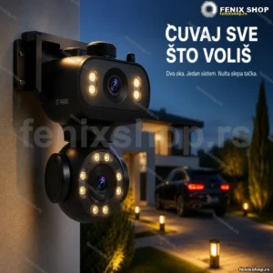 Jortan JT-9680 WiFi PTZ kamera sa dva objektiva 6 MP, 8x zum, AI praćenje