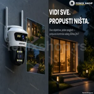 Jortan spoljna WiFi kamera sa dva kadra i pokretnom kupolom IP66