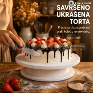 Stalak za ukrašavanje torte sa okretnom platformom 28 cm