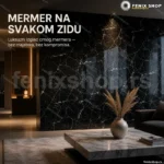 3D zidne obloge crni mermer 60x60 cm, 10 kom