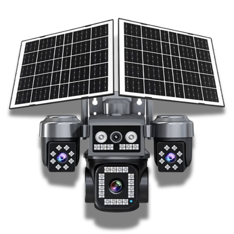 AOV četvorostruka 4G kamera sa solarnim panelom i AI detekcijom kamera sa solarnim panelom - prednja strana