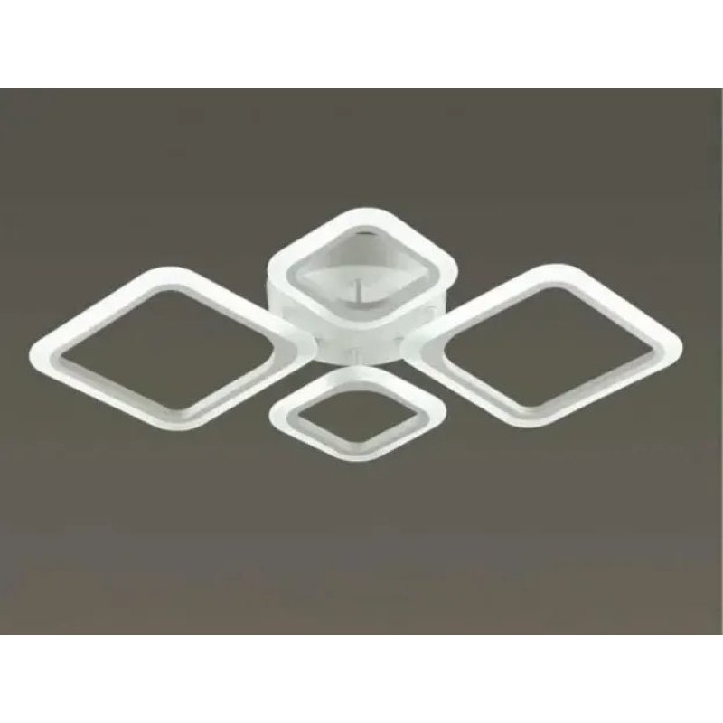 Bela LED plafonjera 54W sa četiri kvadratna okvira 70x53 cm LED plafonjera 54W - u upotrebi