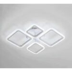 Bela LED plafonjera 54W sa četiri kvadratna okvira 70x53 cm