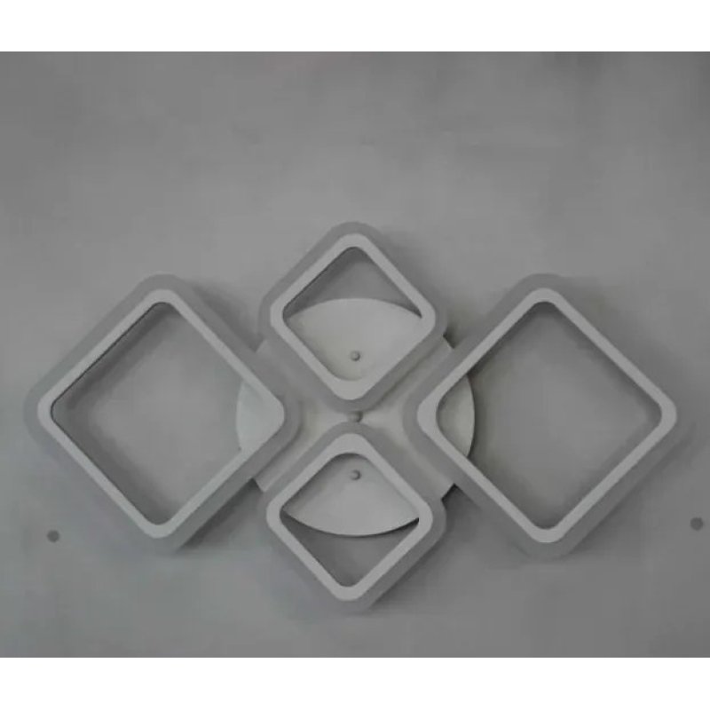 Bela LED plafonjera 54W sa četiri kvadratna okvira 70x53 cm LED plafonjera 54W - detalji
