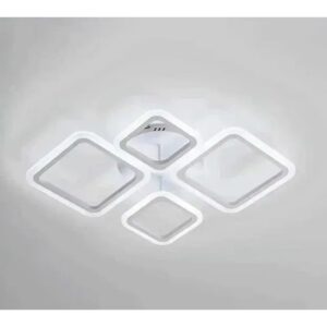 Bela LED plafonjera 54W sa četiri kvadratna okvira 70x53 cm
