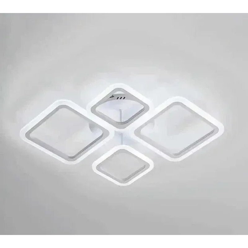 Bela LED plafonjera 54W sa četiri kvadratna okvira 70x53 cm LED plafonjera 54W - prednja strana