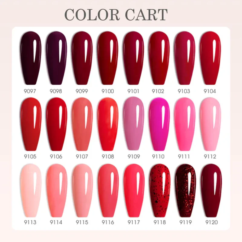 CANNI CC5 gel lak set 30×9 ml HEMA free formulacija CANNI CC5 set gel lakova - detalji
