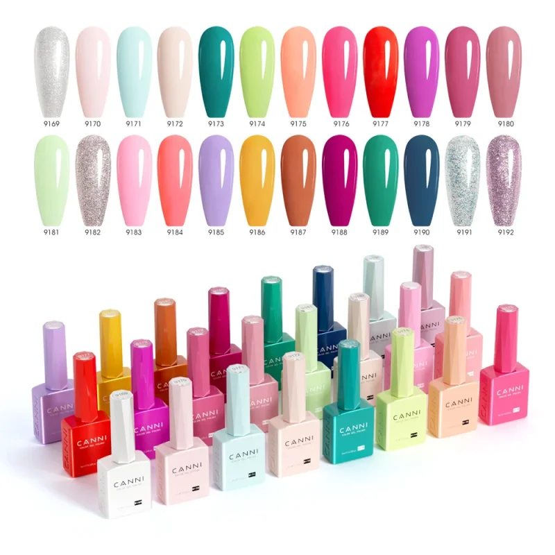 CANNI CC8 set gel lakova 30 bočica po 9 ml, HEMA free CANNI CC8 set gel lakova - detalji