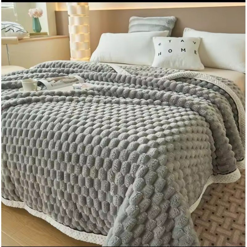 Ćebe 200x230 cm sa 3D vafl reljefom — više boja toplo ćebe sa reljefom - prednja strana