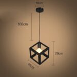 kockasta viseća lampa - primena