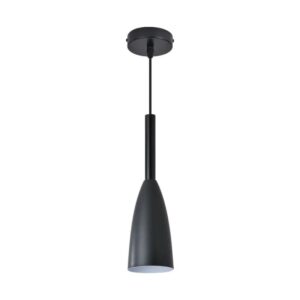 Crna konusna viseća lampa SKD-P001 — grlo E27, 30 cm
