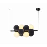 Crni luster sa kuglama NewRgy 2418L-DW — 13 kugli - prednja strana