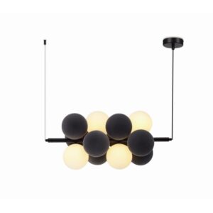 Crni luster sa kuglama NewRgy 2418L-DW — 13 kugli