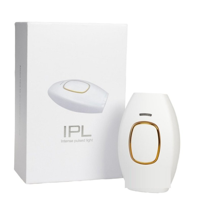 IPL uređaj za depilaciju — bela i roze boja IPL uređaj za depilaciju - prednja strana