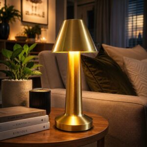 IXILUXE punjiva stona lampa zlatna, 24 cm, na dodir