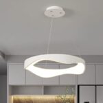 LED luster beli talasasti prsten DD-148, precnik 60 cm, daljinski