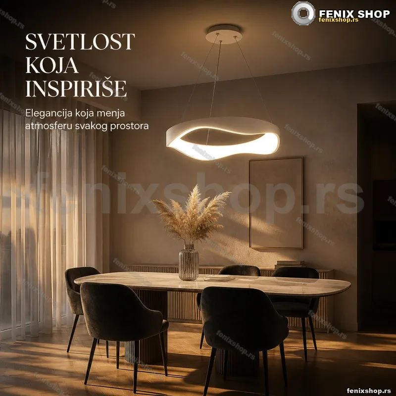 LED luster beli talasasti prsten DD-148, precnik 60 cm, daljinski LED luster beli talasasti prsten DD-148, precnik 60 cm, daljinski
