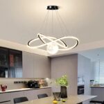 LED luster mesec sa isprepletanim trakama i sjajnom kuglom 50/60 cm