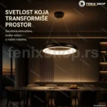 LED prstenasti luster HWJ-170 48W sa daljinskim upravljačem, 40/50/60 cm