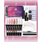 Poli gel set sa mini UV/LED lampom i 7 gelova za nadogradnju noktiju - prednja strana