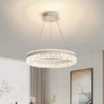 Prsten luster sa kristalnim elementima PZE-D0297, prečnik 50 cm, LED, daljinski
