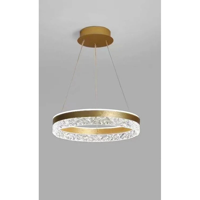 Prsten luster sa kristalnim elementima PZE-D0297, prečnik 50 cm, LED, daljinski kristalni luster prsten - detalji