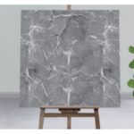 PVC ploče tamnosivi mermer 60x60 cm, 12 kom — samolepljive