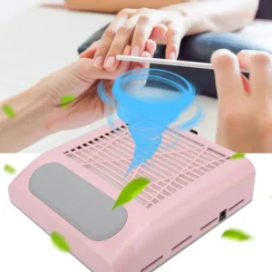 Roze aspirator za nokte 80W sa naslonom za ruku