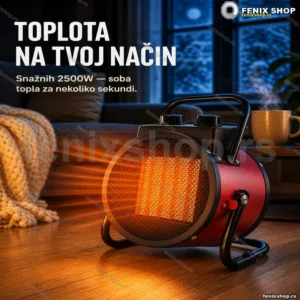 Električna PTC keramička grejalica 2500 W sa ventilatorom i ručkom