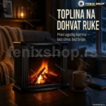 Grejalica kamin sa LED efektom plamena 1000 W